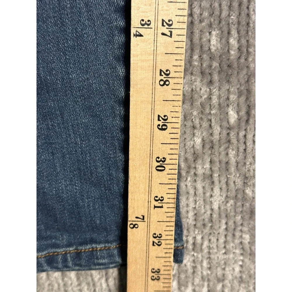 True Religion Jeans Mens 44x32 Ricky Relaxed Skinny Flap Med Blue Wash Denim